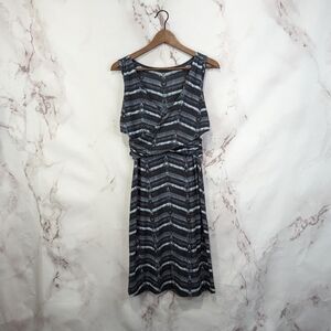 Athleta Dress Small Gray Tank Adriana Faux Wrap Cross Cross Mini Short Women